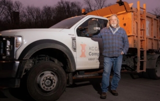Chris Shelar volunteered to drive the compost truck for KC Can Compost before enrolling in the Green Core Training program and subsequently landing a full-time position with the organization. (Zach Bauman/The Beacon)
